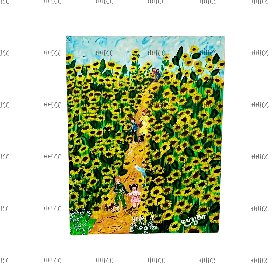 Peinture-sur-toile-L-allee-des-tournesols-01