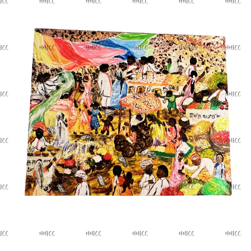 Peinture-sur-toile-Le-marche-indien-02
